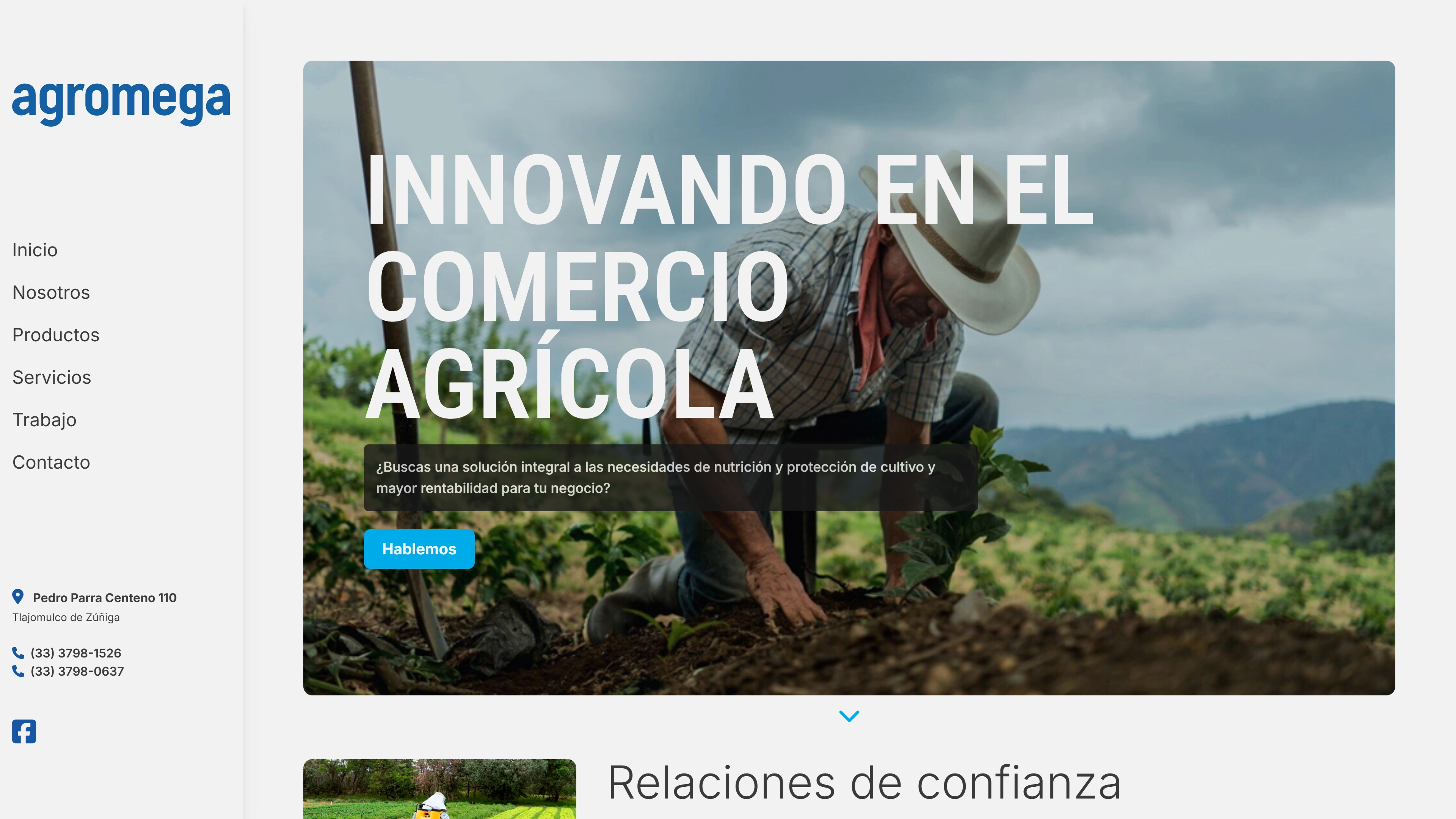 agromega website sample